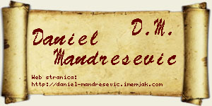 Daniel Mandrešević vizit kartica